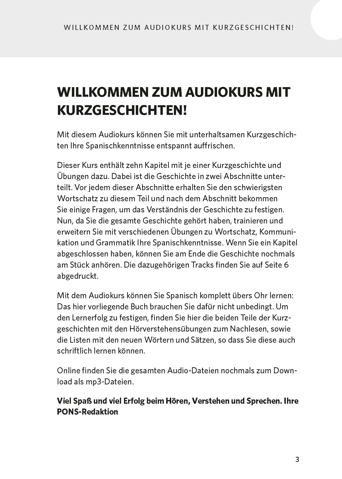 PONS Spanisch lernen mit Kurzgeschichten