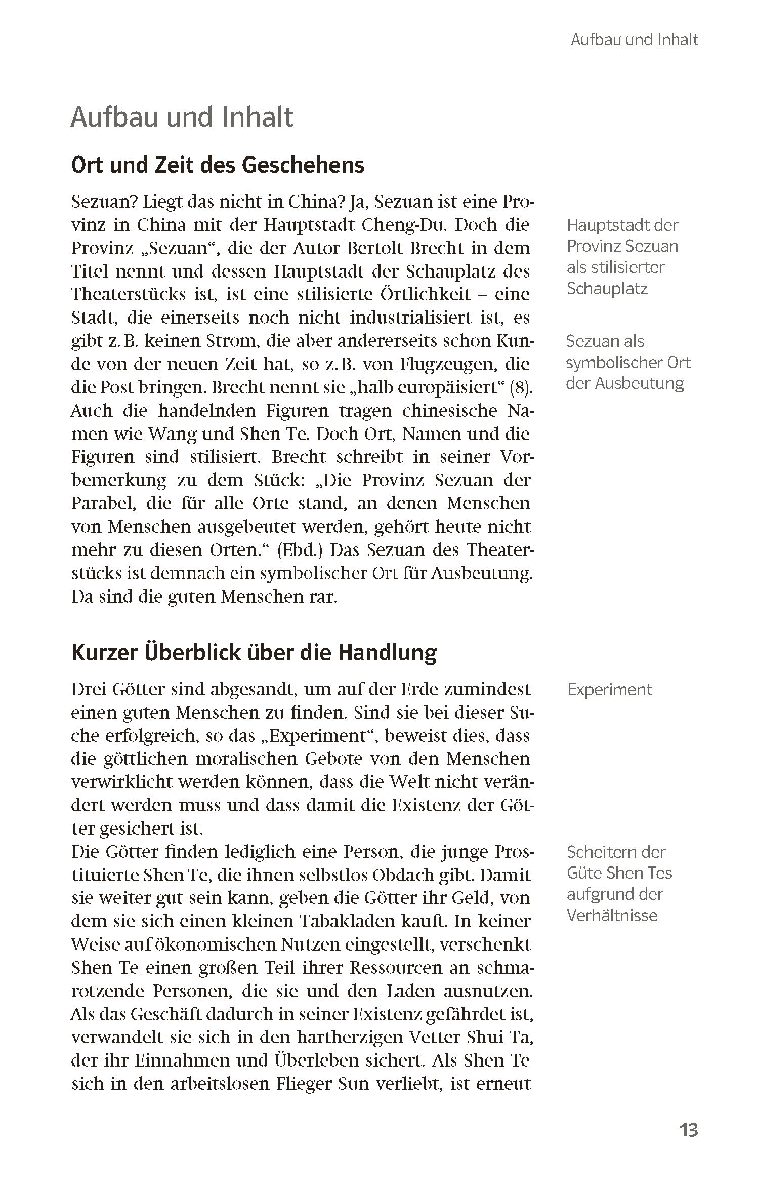 Klett Lektürehilfen Bertolt Brecht, Der gute Mensch von Sezuan