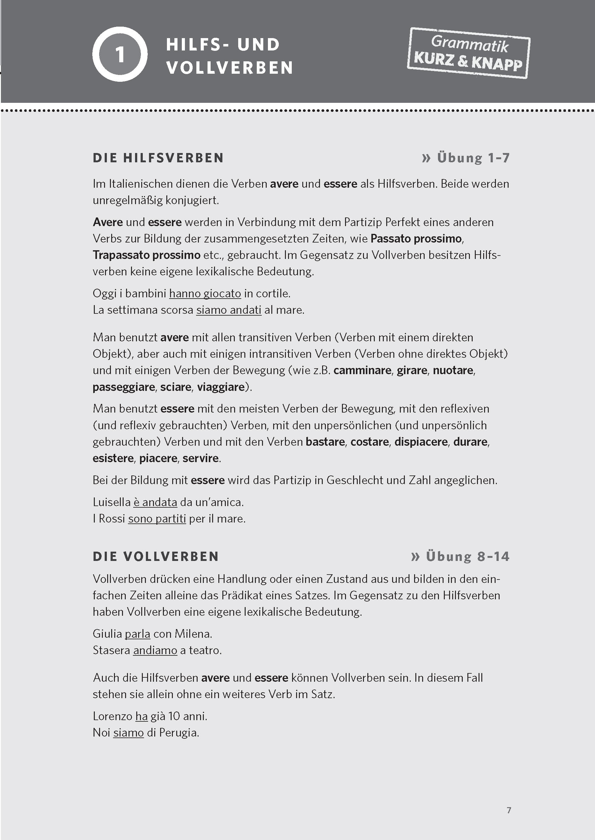 PONS Verben & Zeiten trainieren Italienisch