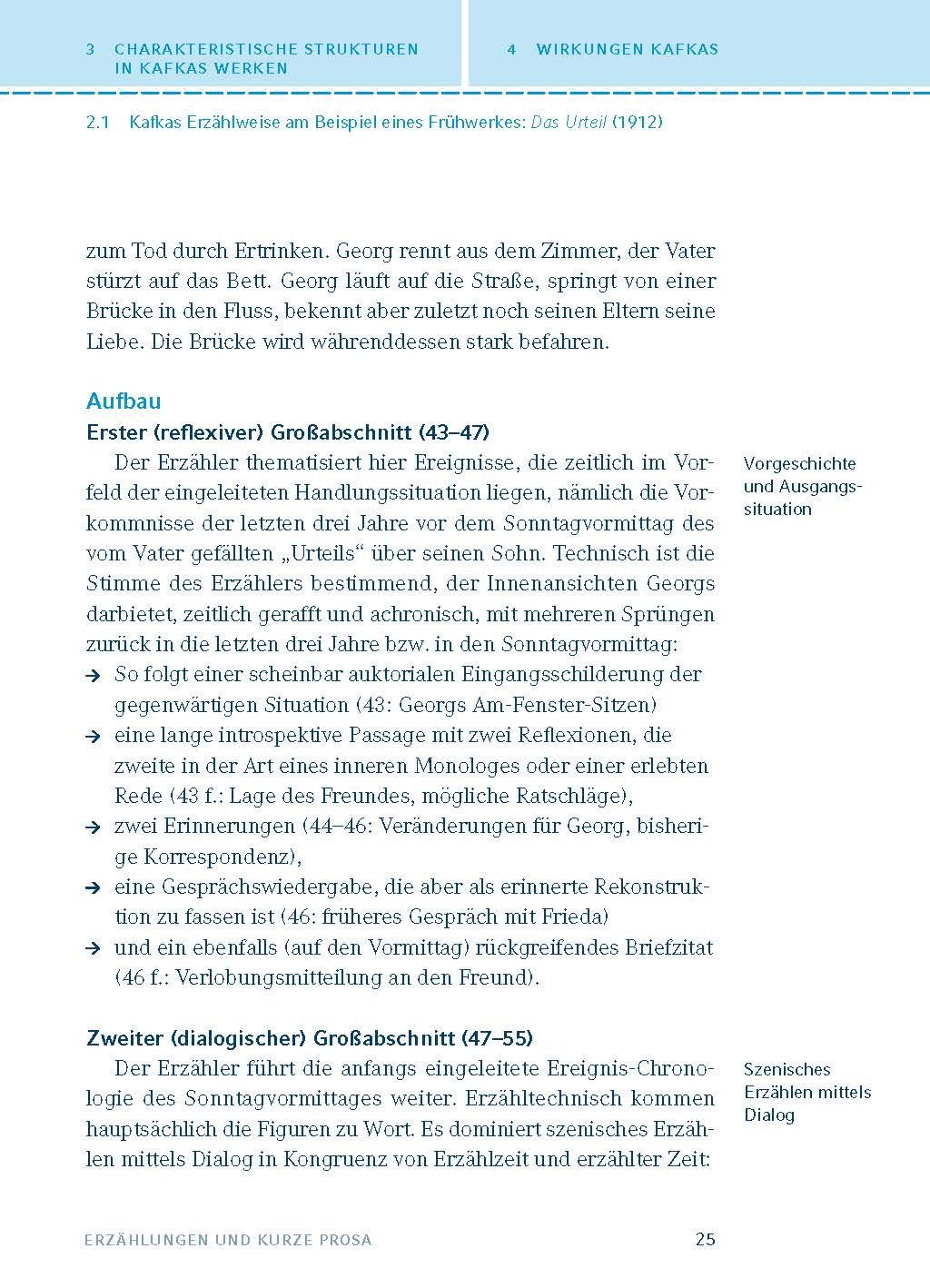 Franz Kafka. Erzählungen und kurze Prosa