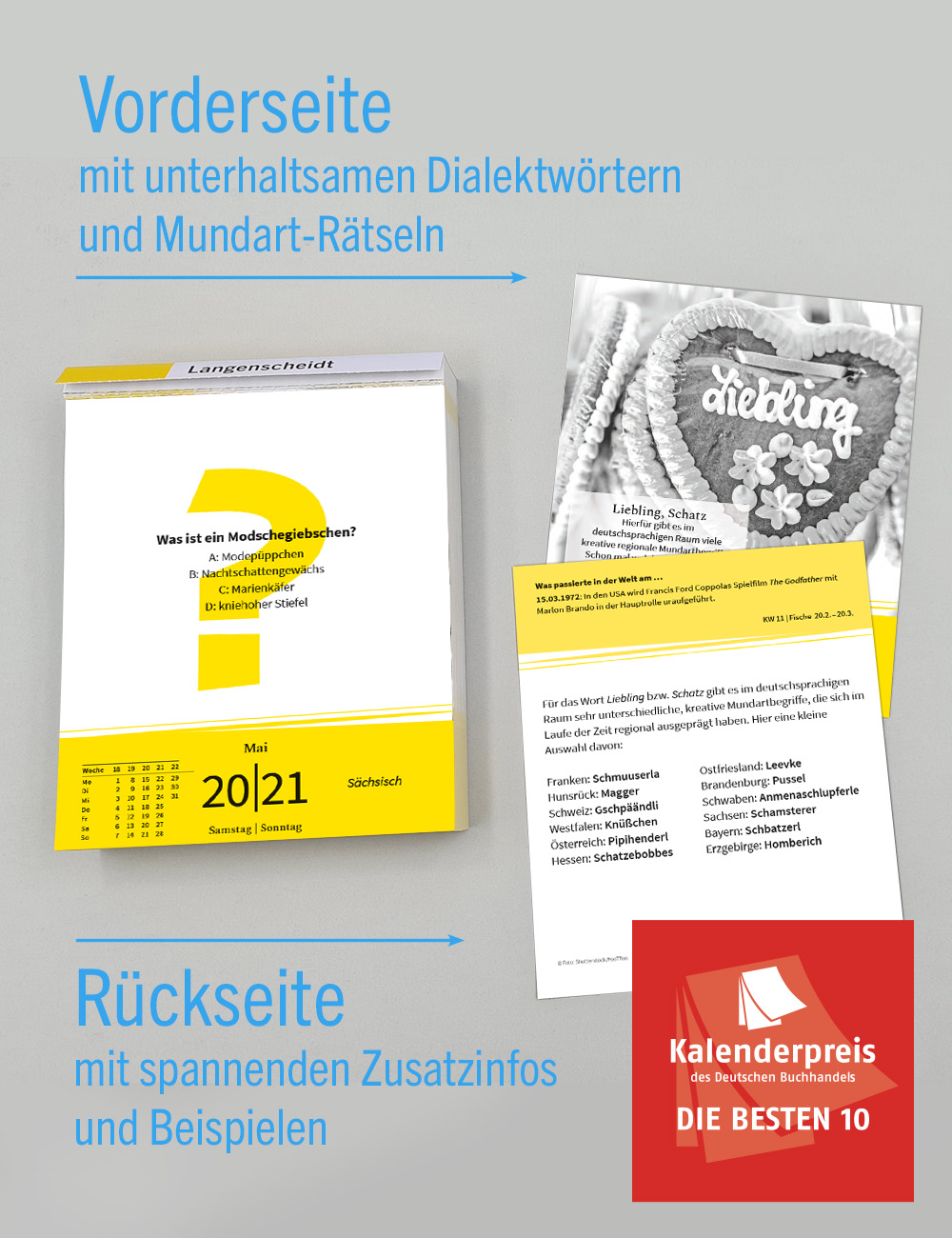 Langenscheidt Sprachkalender Dialekte 2023