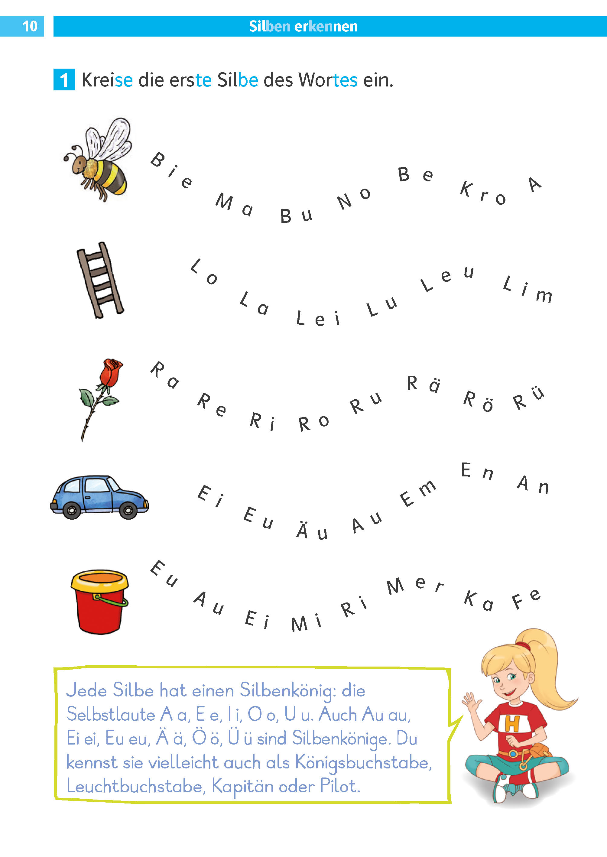 Klett Die Deutsch-Helden: Silben-Lesetraining 1. Klasse