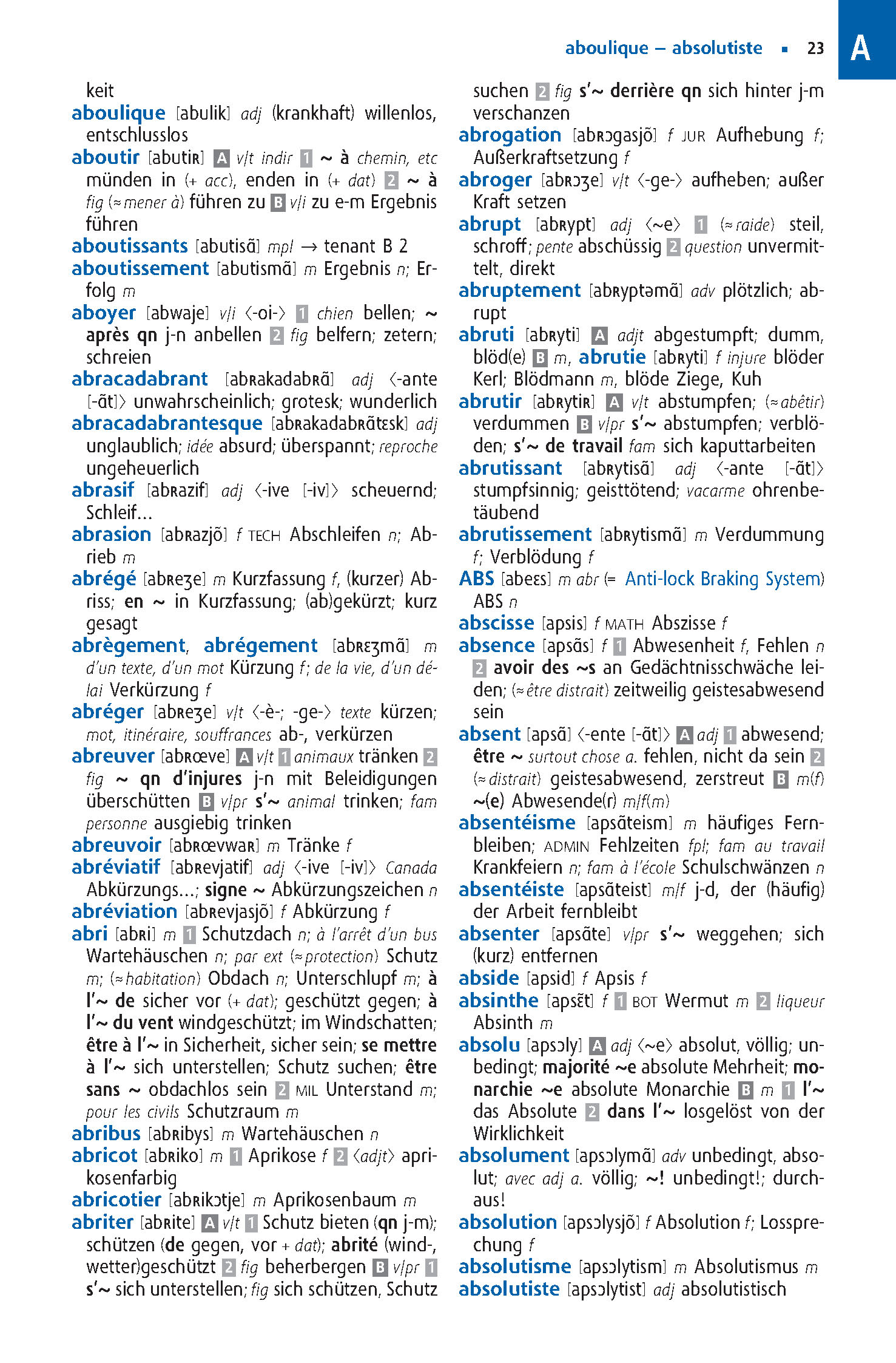 Langenscheidt Abitur-Wörterbuch Französisch Klausurausgabe