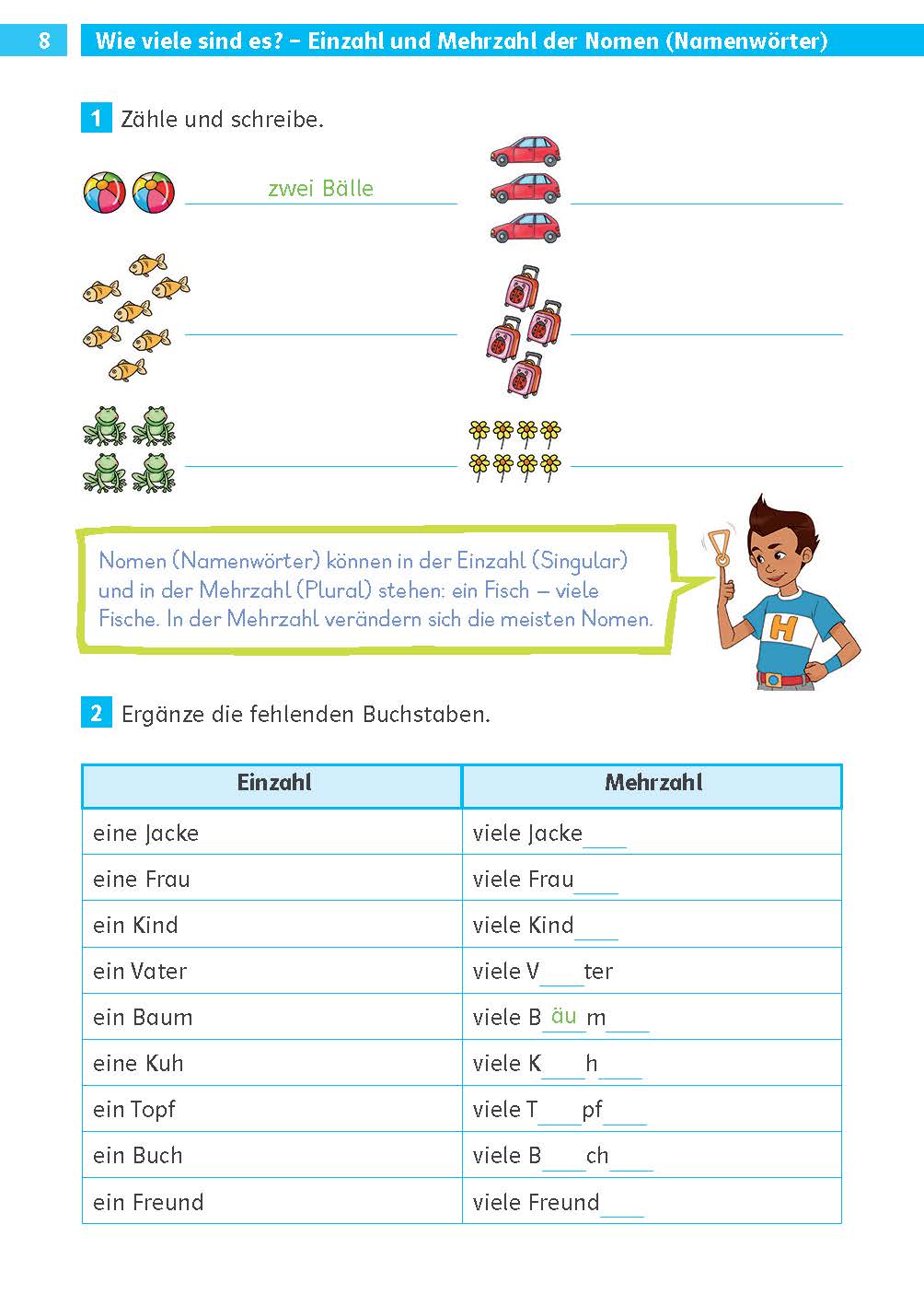 Klett Die Deutsch-Helden: Grammatik 2. Klasse