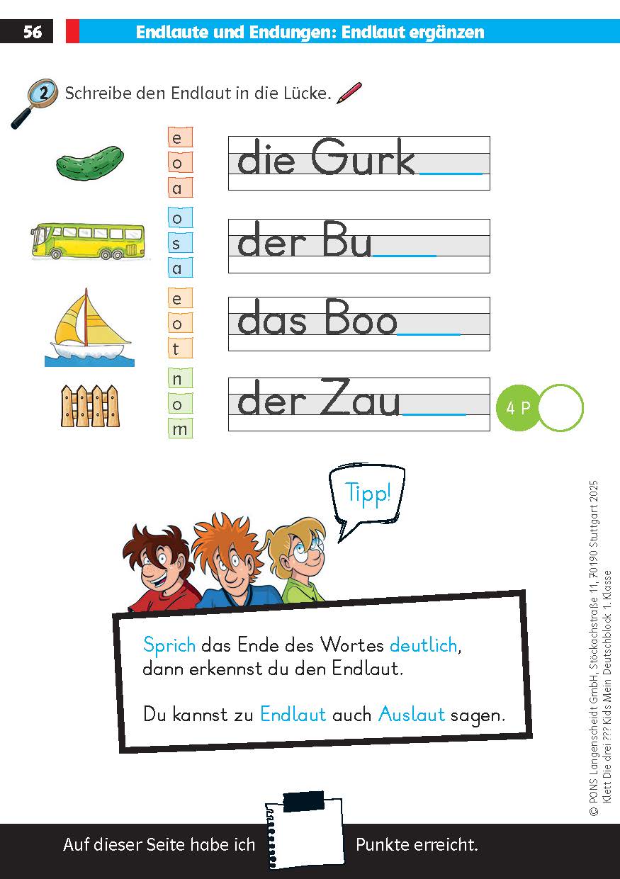 Die drei ??? Kids: Mein Deutschblock 1. Klasse