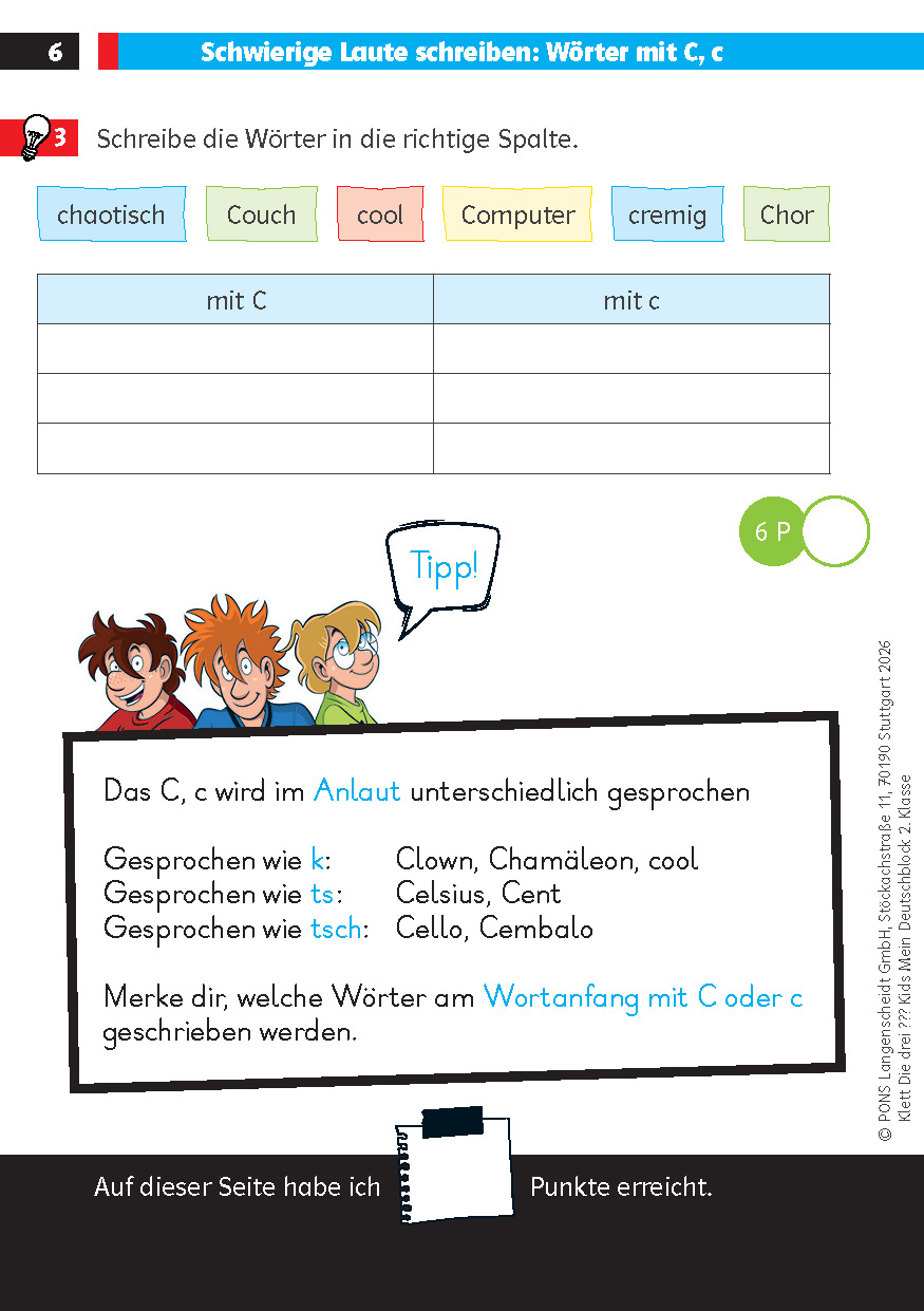 Die drei ??? Kids: Mein Deutschblock 2. Klasse