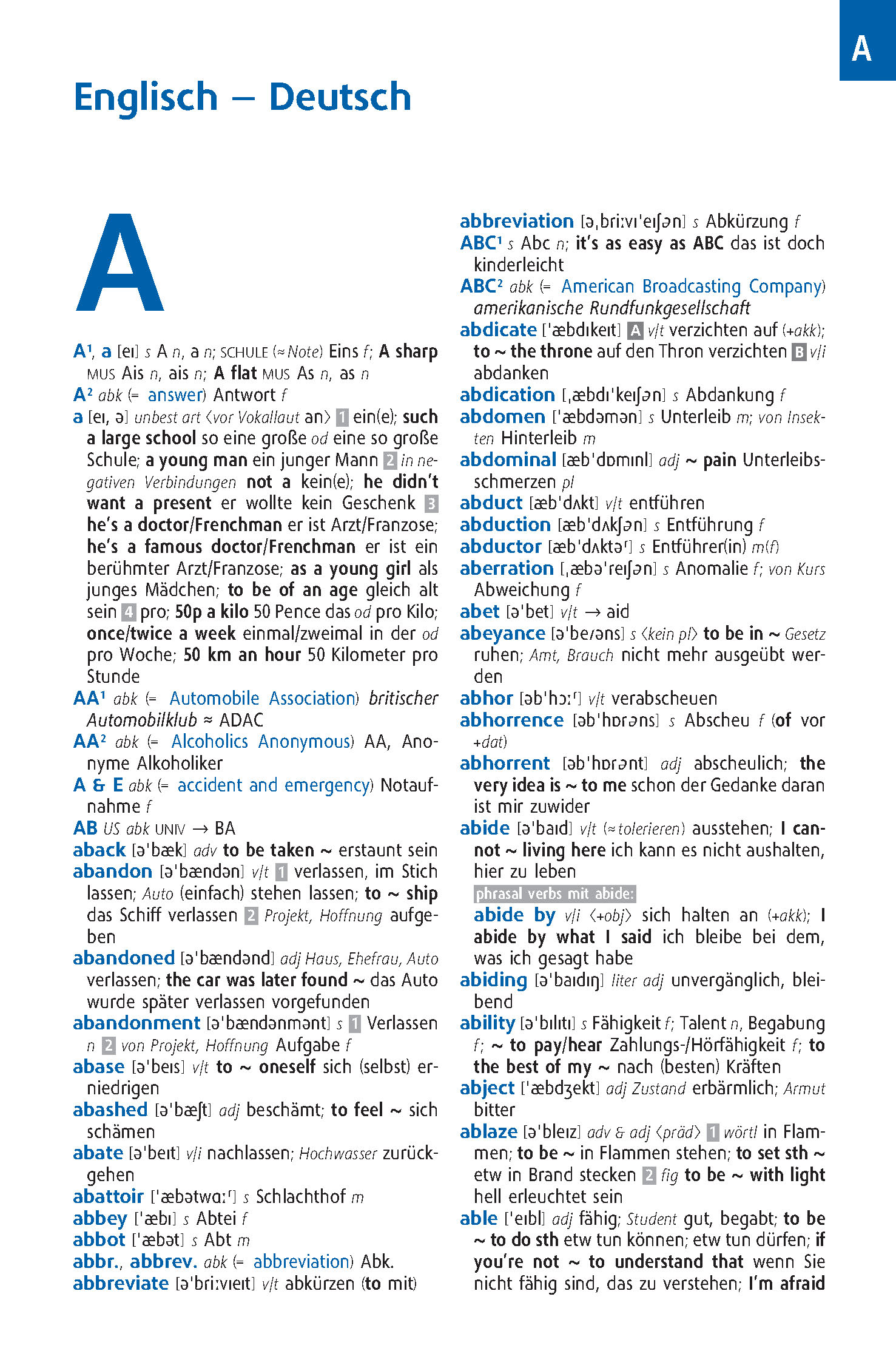 Langenscheidt Abitur-Wörterbuch Englisch Klausurausgabe