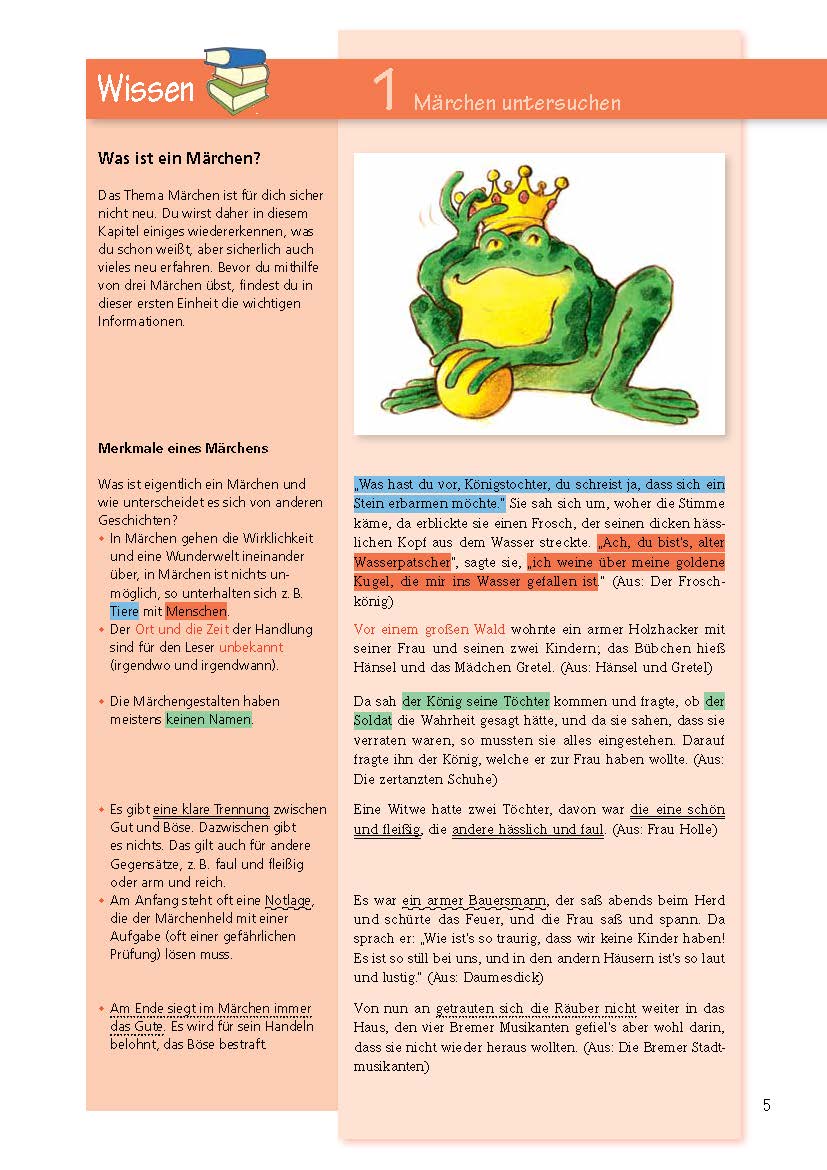 Auf den Punkt gebracht: Märchen, Sagen und Fabeln untersuchen – Deutsch 5./6. Klasse