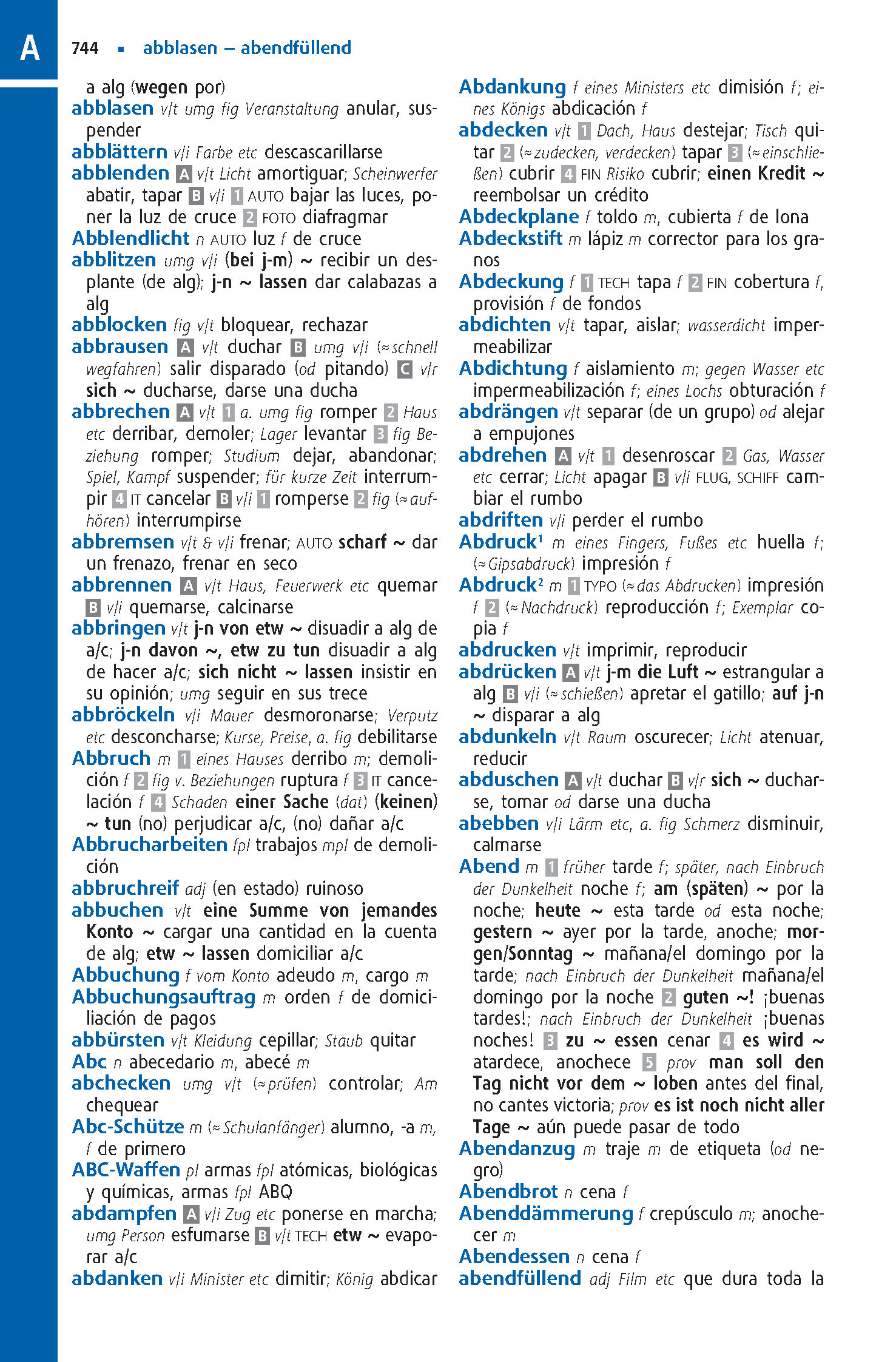 Langenscheidt Abitur-Wörterbuch Spanisch Klausurausgabe