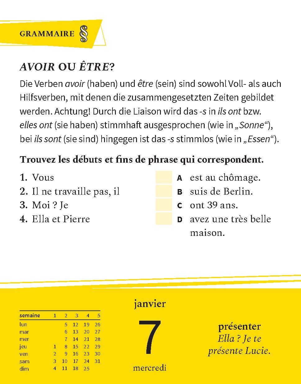 Langenscheidt Sprachkalender Französisch 2026