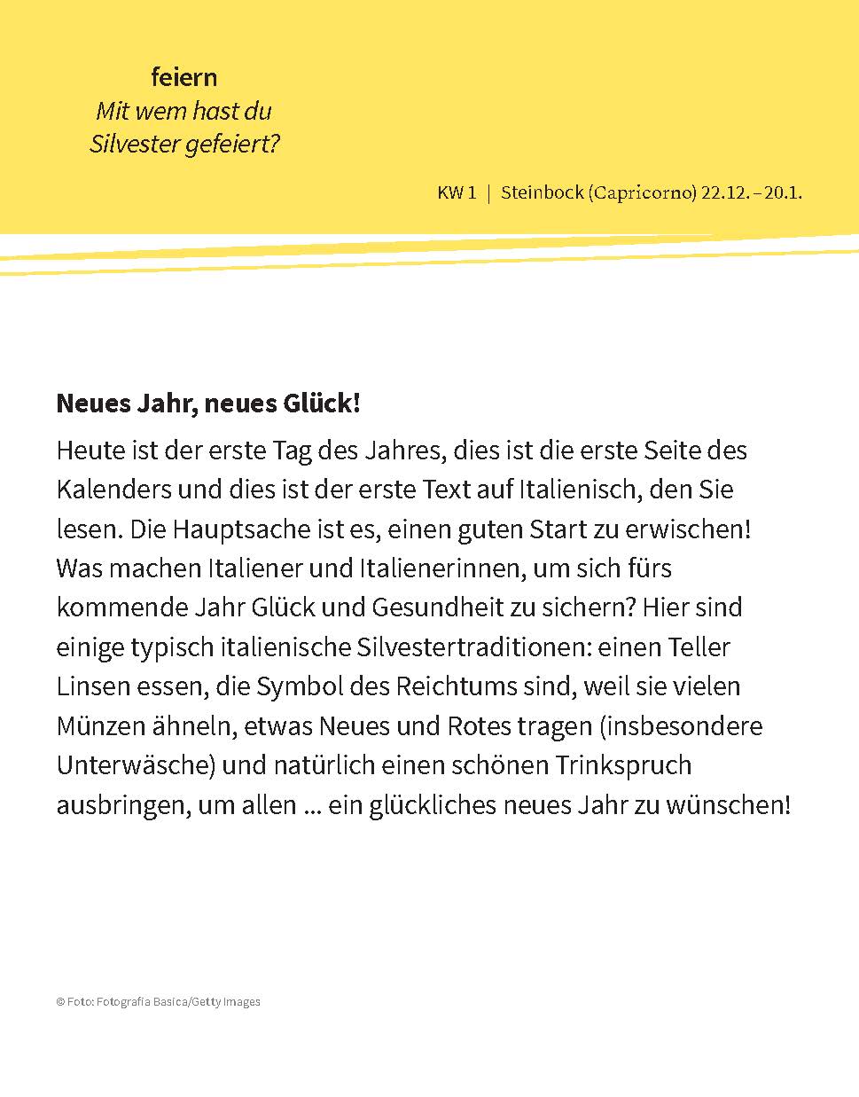 Langenscheidt Sprachkalender Italienisch 2026