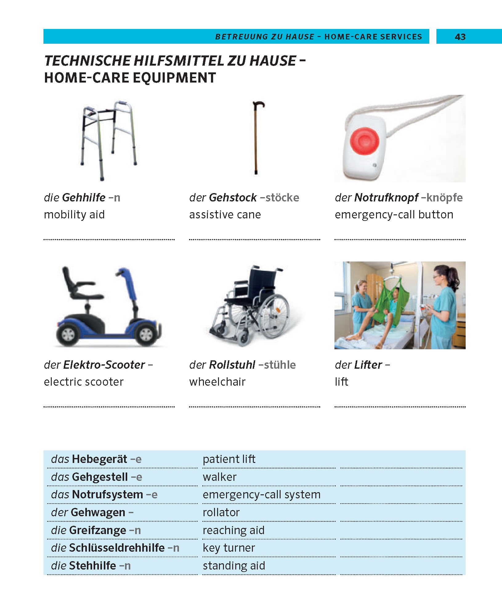 PONS Bildwörterbuch Deutsch für Pflegekräfte