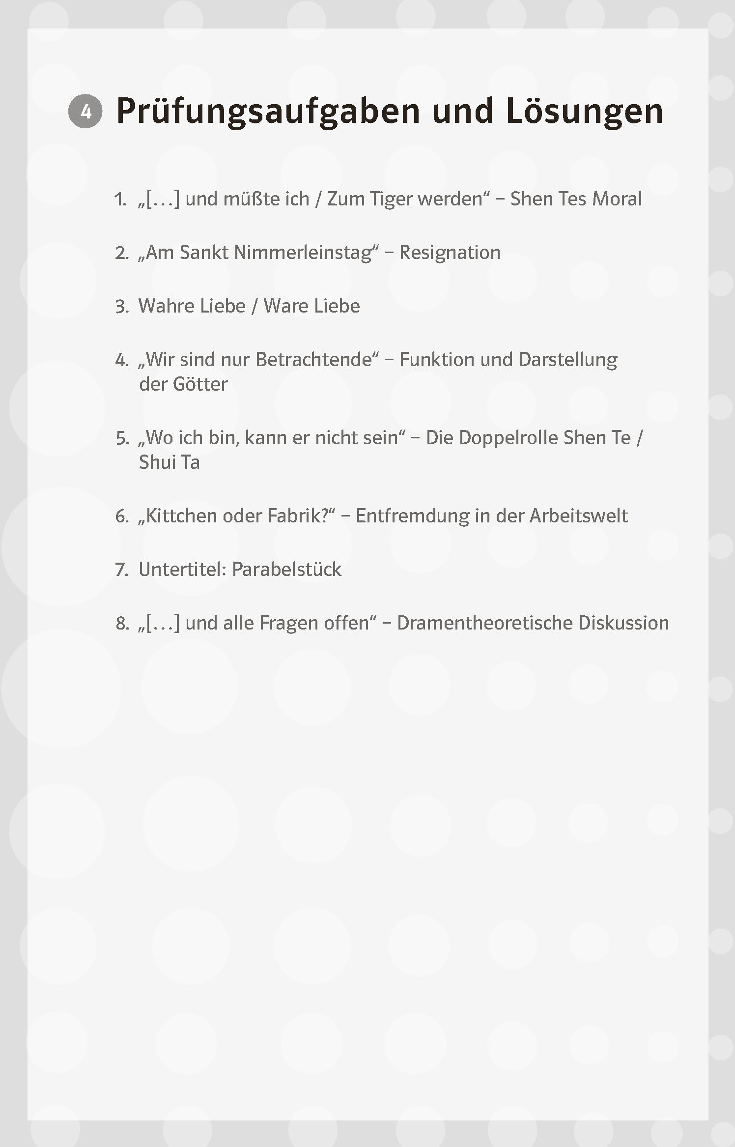 Klett Lektürehilfen Bertolt Brecht, Der gute Mensch von Sezuan