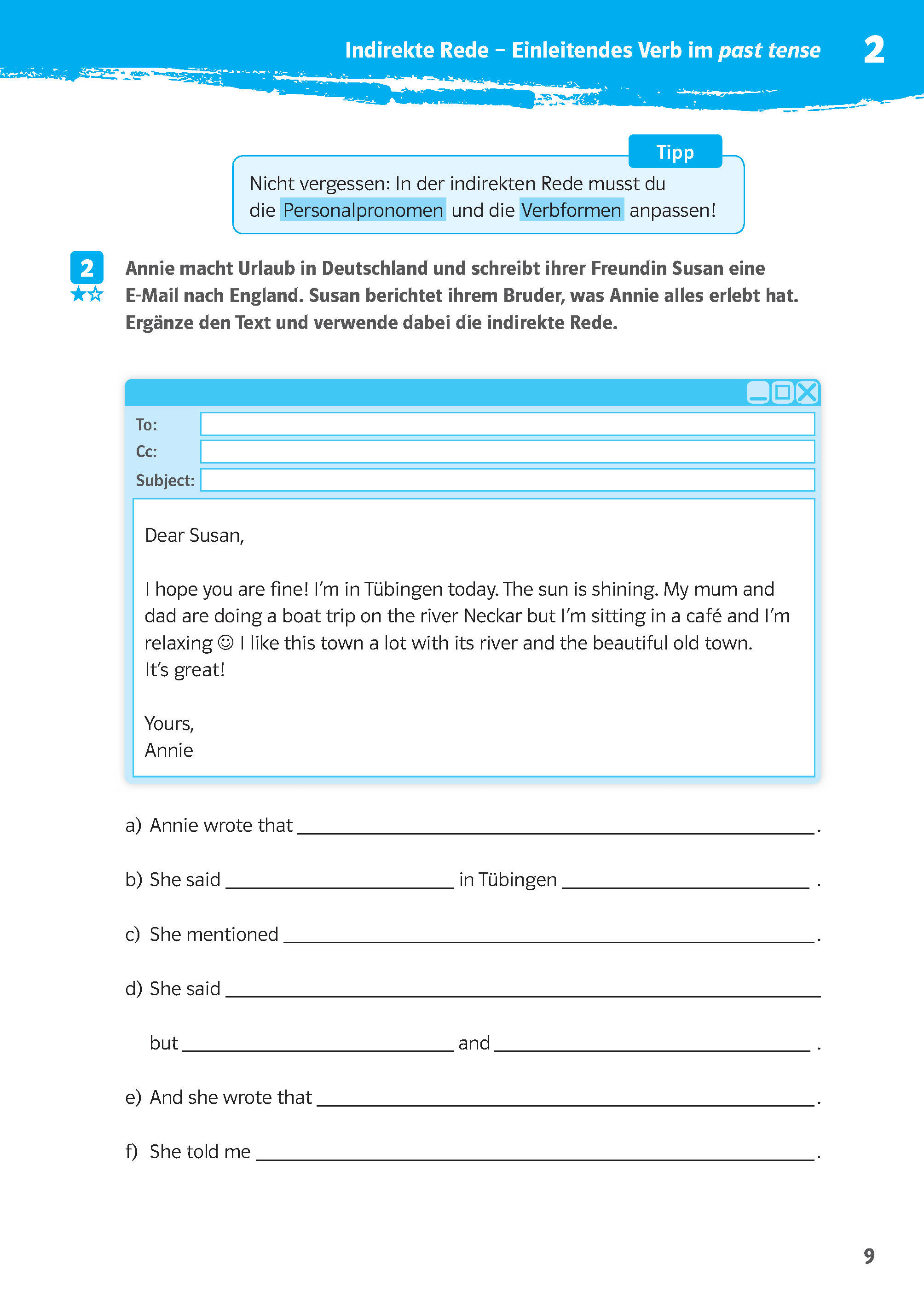 Klett 10-Minuten-Training Englisch Direct Speech - Indirect Speech 7./8. Klasse