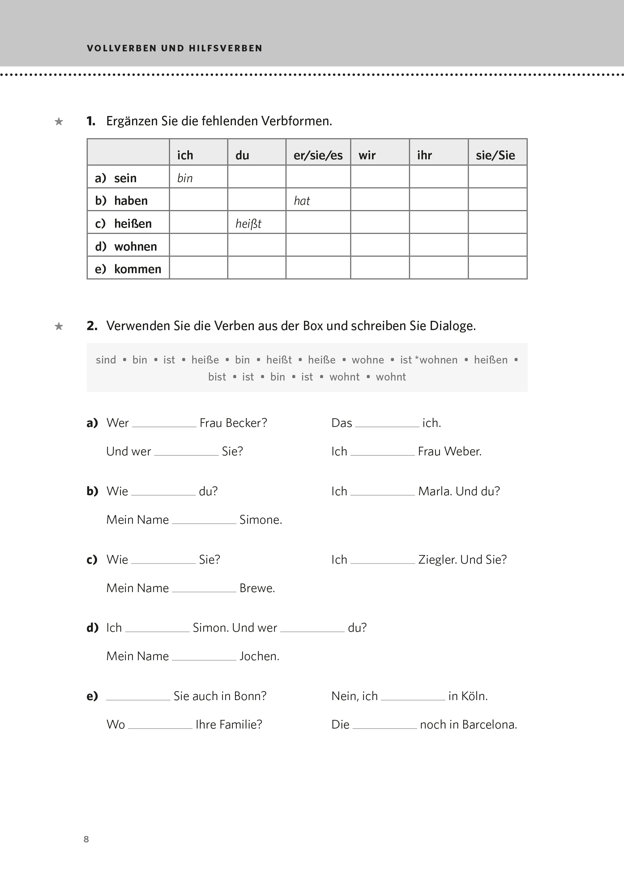 PONS Verben & Zeiten trainieren Deutsch als Fremdsprache