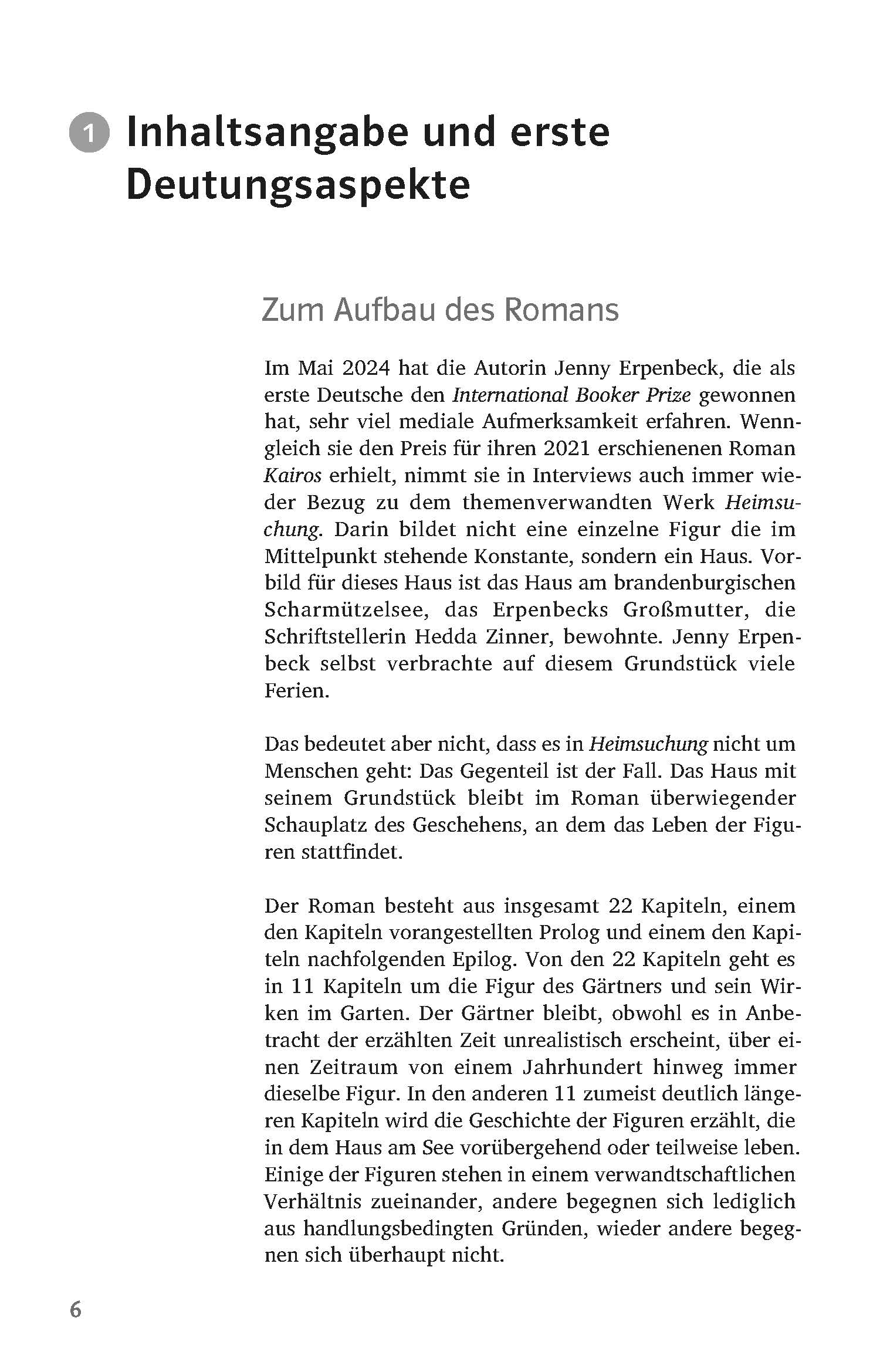 Klett Lektürehilfen Jenny Erpenbeck, Heimsuchung