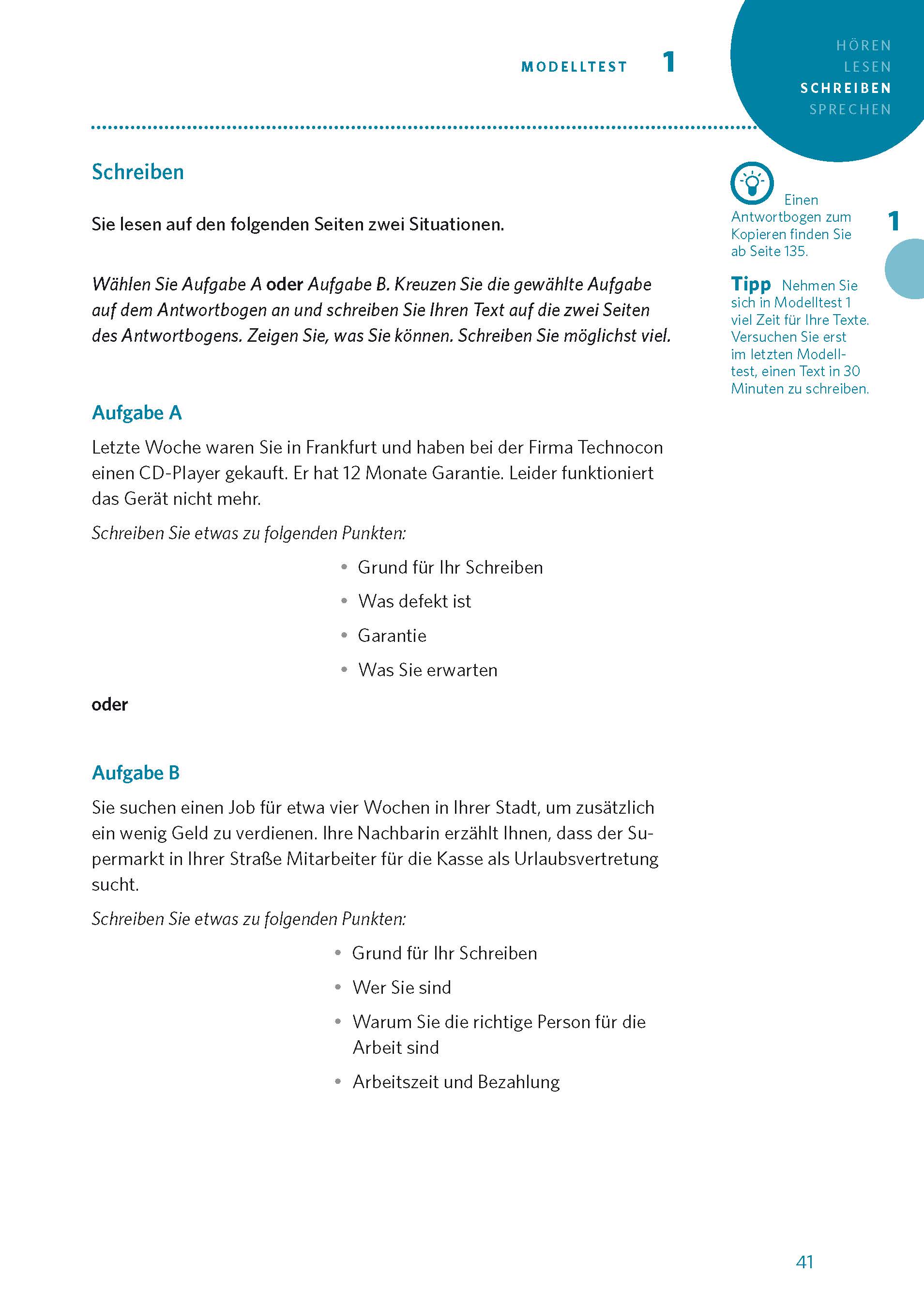 PONS Modelltests Deutsch-Test für Zuwanderer