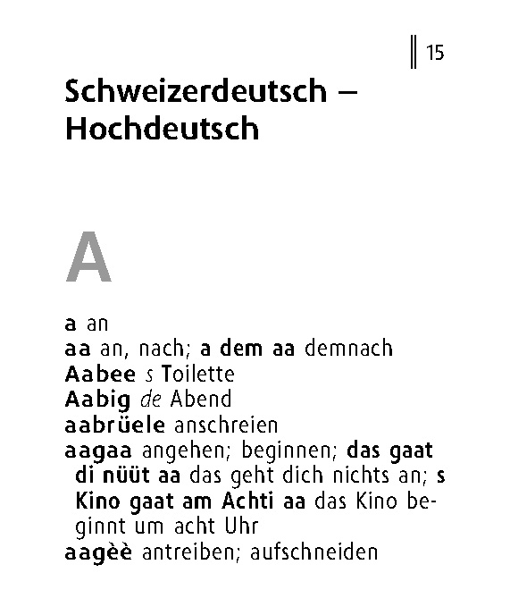 Langenscheidt Lilliput Schweizerdeutsch