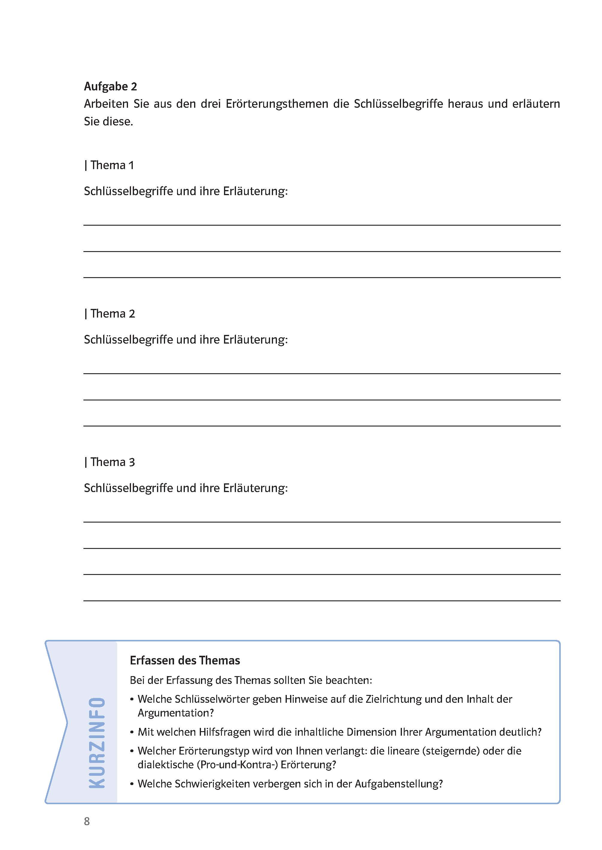 Klett Klausur-Training - Deutsch Erörterung